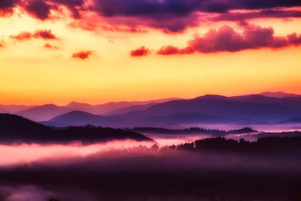 image showing sunrise at the Great Smoky Mountains National Park