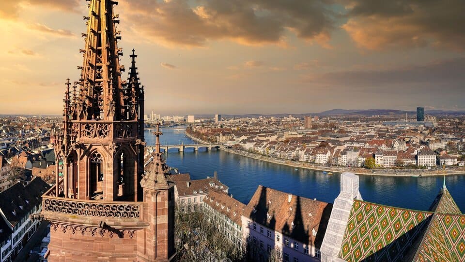 image showing rhine church in basel, switzerland